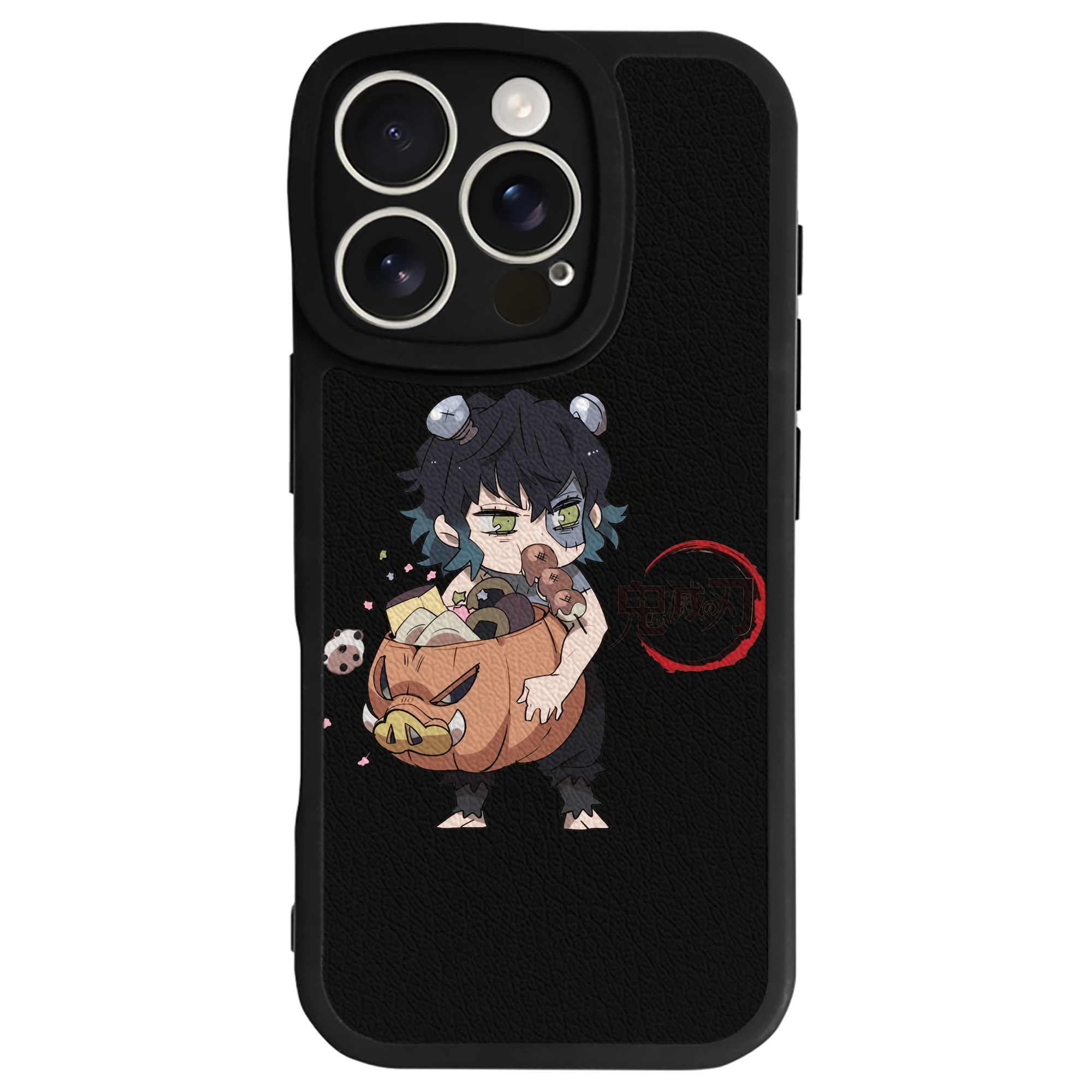 （画像用） 鬼滅の刃（きめつのやいば）嘴平 伊之助／はしびら いのすけ Hashibira Inosuke 【iPhone 16シリーズ対応】シリコンスマホケース（レザー調） 材質：シリコン